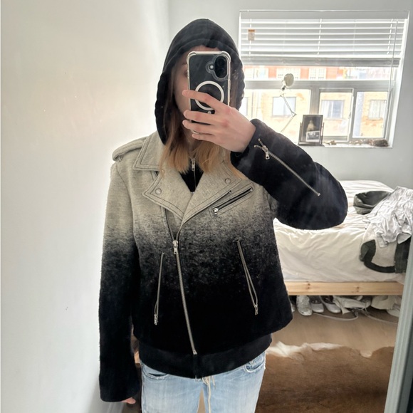 Gradient Black and Gray Women's Jacket - Picture 1 of 3